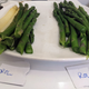 Two batches of green and white asparagus